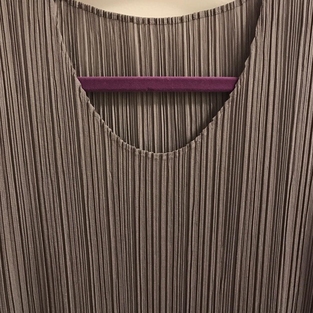 Issey Miyake Pleats Please Gray Pleated Tunic